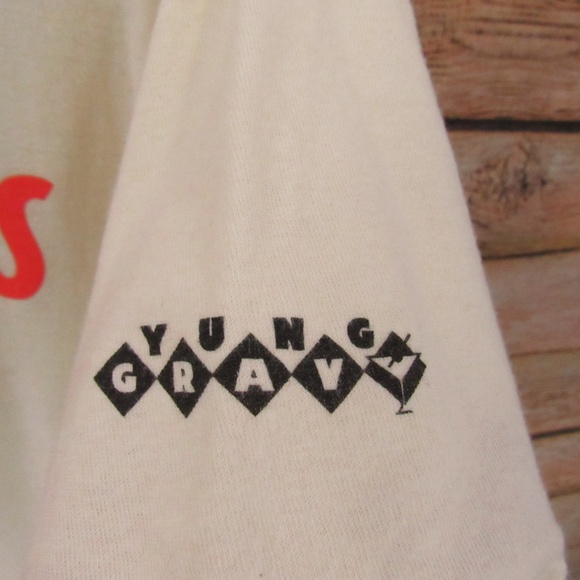 Marvelous Yung Gravy Cream/Black/Orange Martini Tee M - Picture 4 of 15